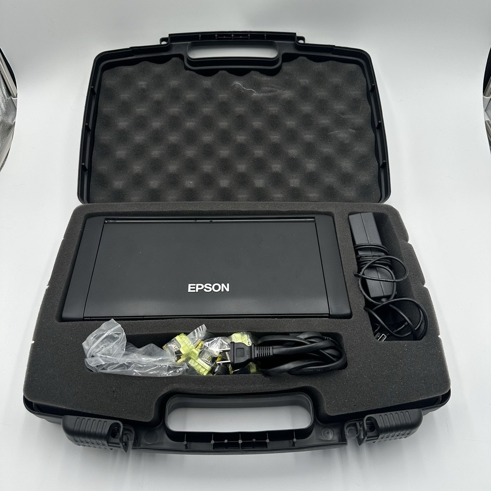 Epson WorkForce WF-100 Wireless Mobile Color Inkjet Printer w/ Case, Ink & AC
